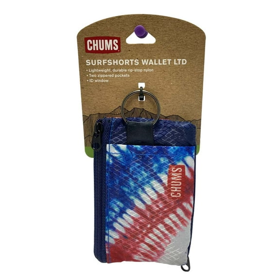 Chums Surfshorts Compact Rip-Stop Nylon Wallet - USA Tie Dye
