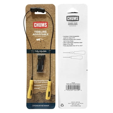 Chums Tideline Adjustable Black Ultra Lightweight Stainless Steel Eyewear Retainer