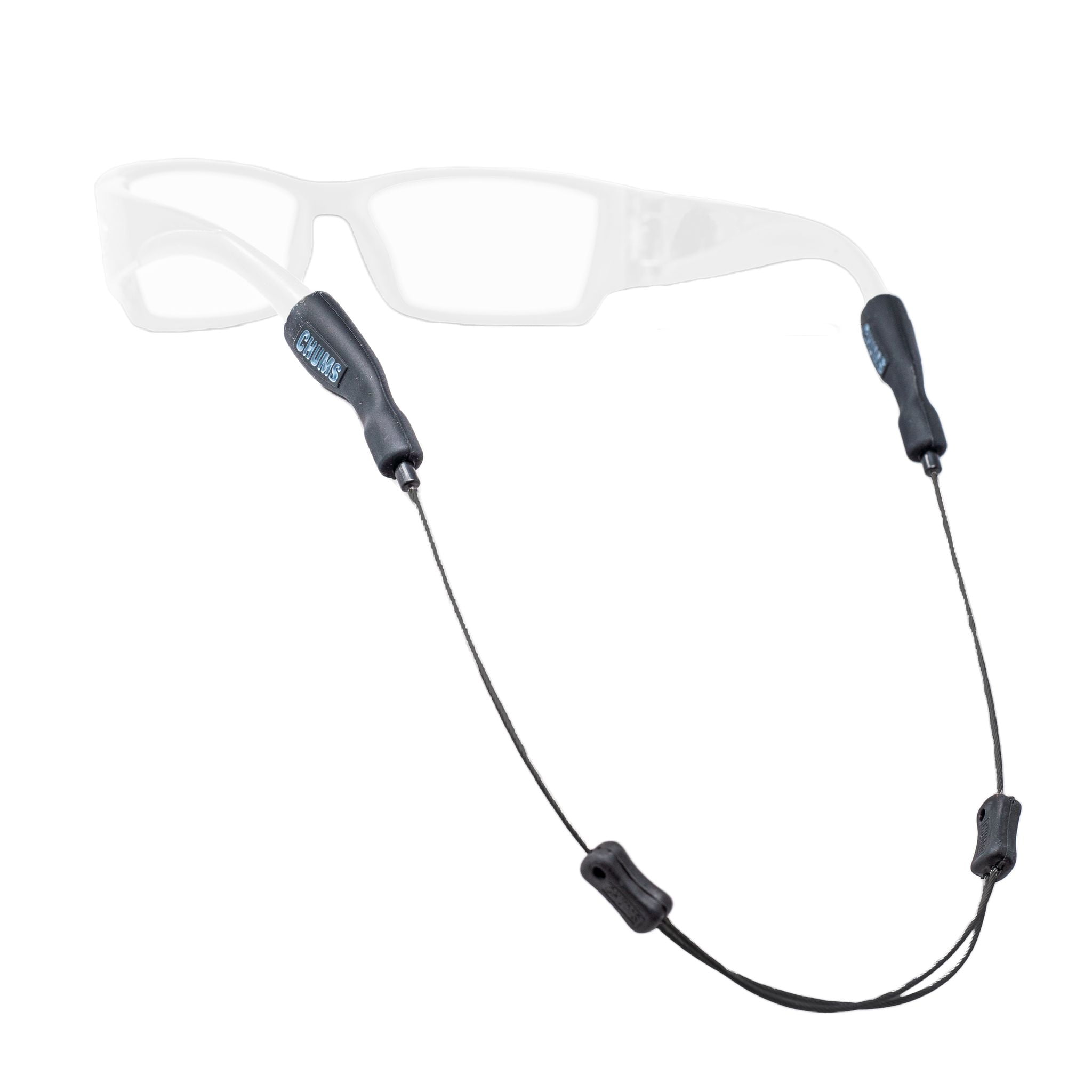 Chums Tideline Adjustable Black Ultra Lightweight Stainless Steel Eyewear Retainer