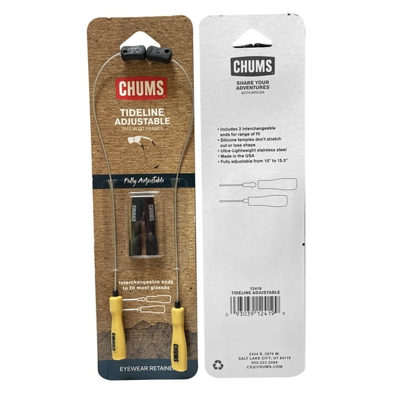Chums Tideline Adjustable Silver Ultra Lightweight Stainless Steel Eyewear Retainer