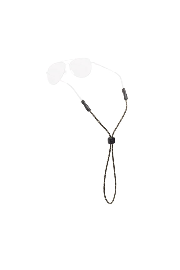 Universal Fit Adjustable Eyewear Holder Sunglasses Strap for Men and Women - Olive/Gold/Black