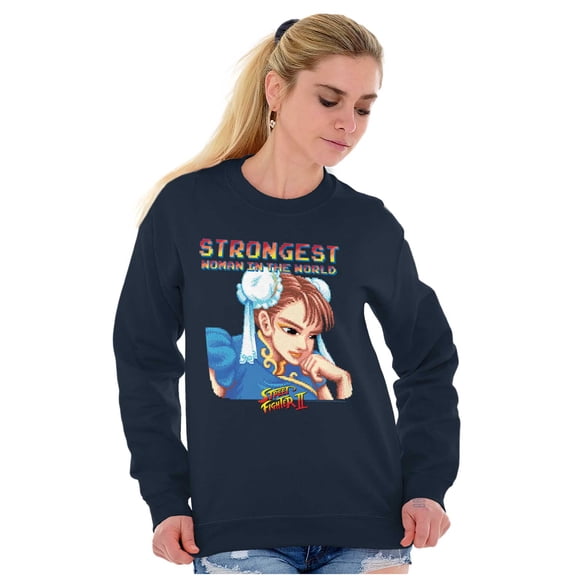 Street Fighter Chun Li Strong Woman Women Plus Size Sweatshirt Brisco Brands 2X