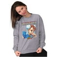 thumbnail image 1 of Chun Li Strong Feminist Girl Power Women Crewneck Sweatshirt Brisco Brands S, 1 of 6
