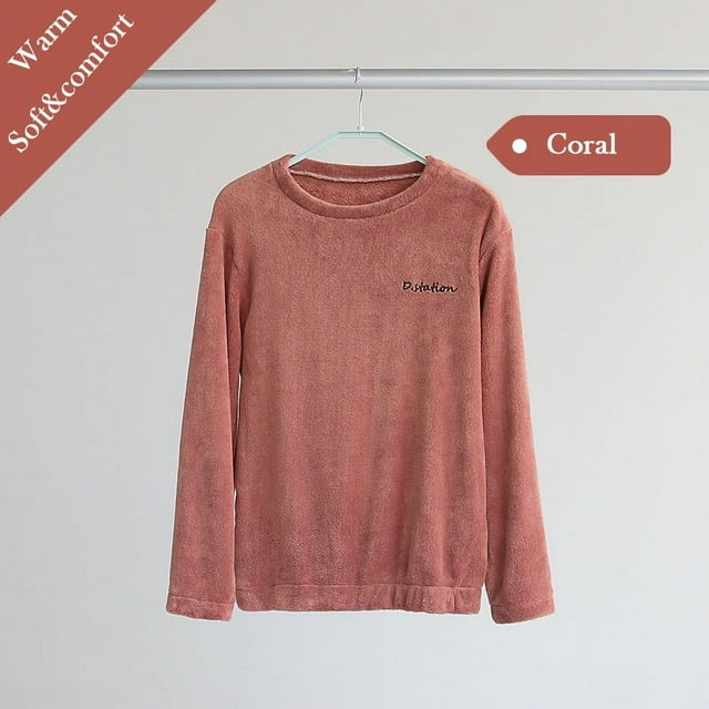 ChunLiang Women Winter Flannel Pajama Set Fleece Pajamas Sleepwear