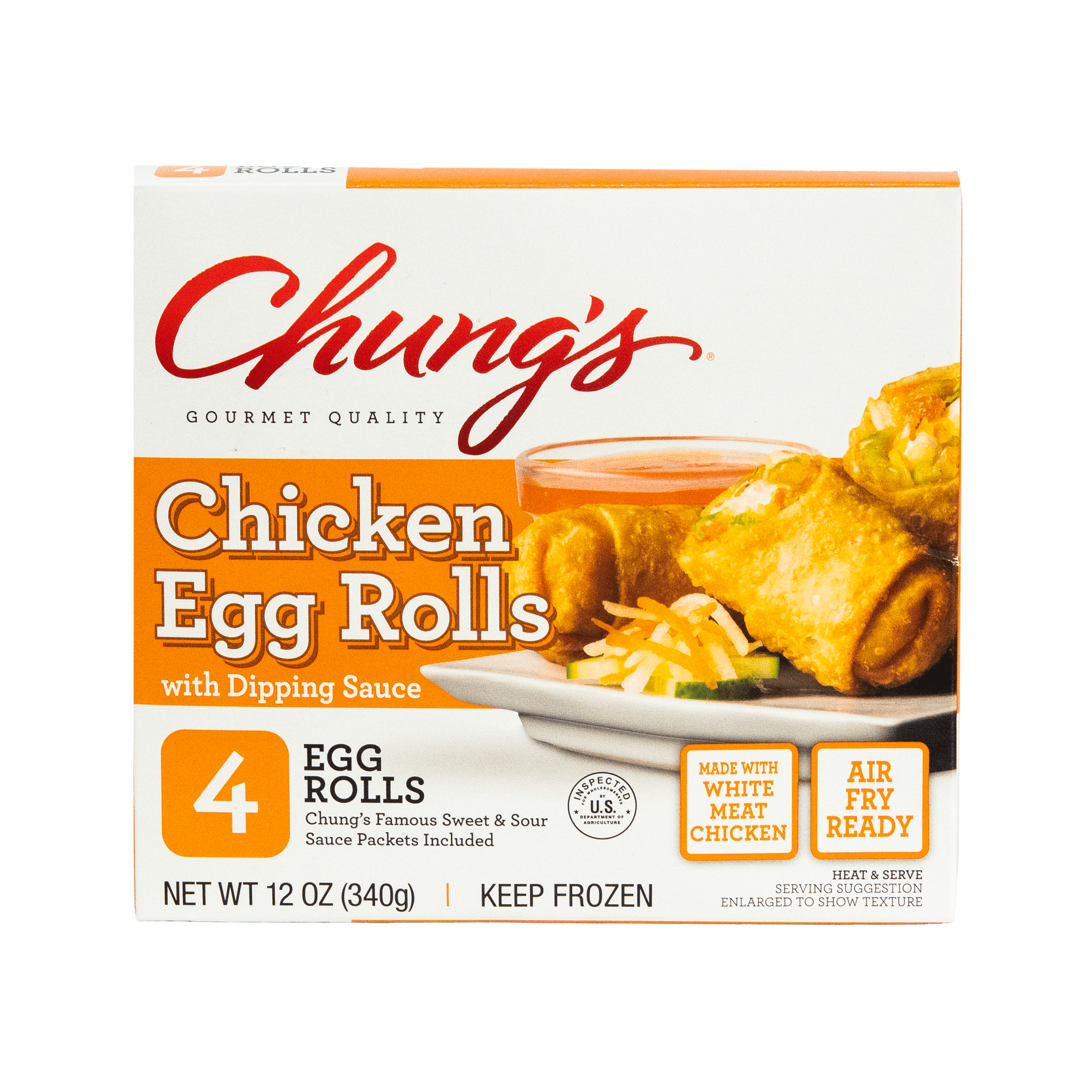 Chung's White Meat Chicken Egg Rolls, 12 oz, 4 Count, Frozen