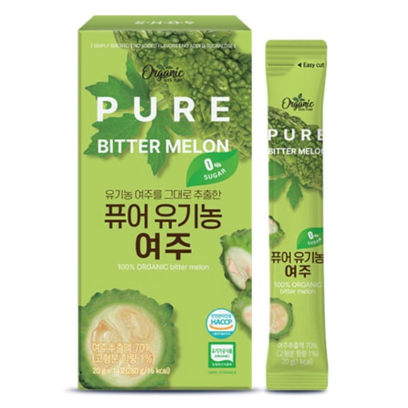 ChunhoNcare Korean Bitter Melon Juice, Zero Sugar, Korean-Grown Bitter Melon, Celery, Lettuce & Spinach, Easy-Cut Liquid Stick Pouch, HACCP Certified (15ml 30sticks)