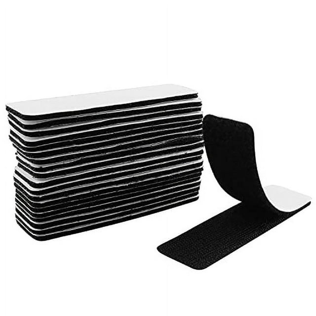 Chunhong 20pcs Sofa Cushion Sheet Sticker Pads 100x30mm Rectangular Black Sofa Cushion Velcro