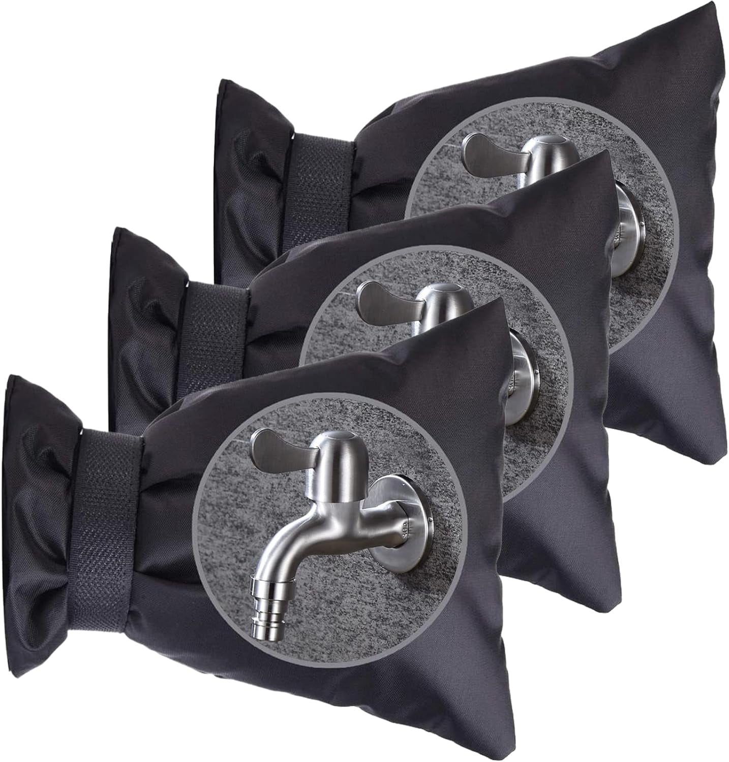 3-Pack Outdoor Faucet Covers – Foam Insulation Sleeves To Prevent Freezing In Winter