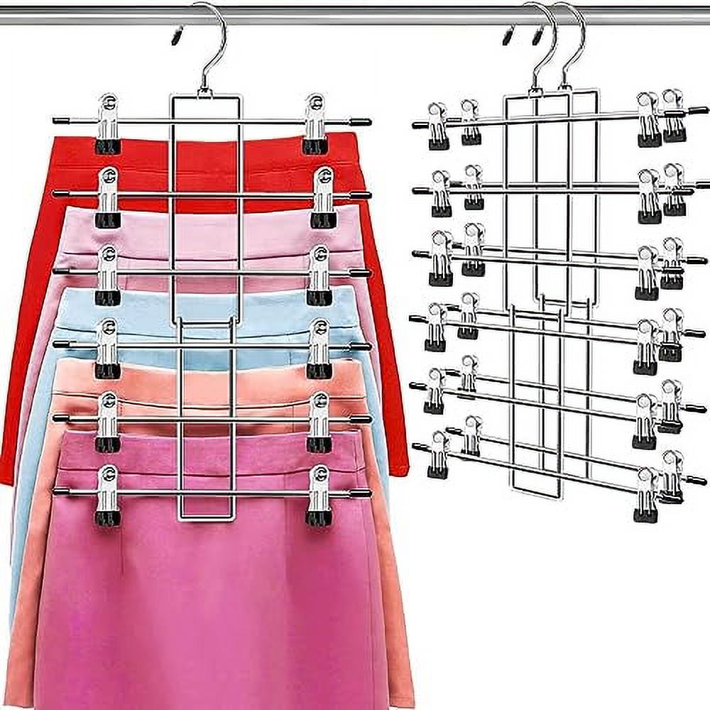 Chunhong Pants Hangers 6 Tiers Closet Organizer Clothes Hanger,Skirt