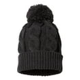 thumbnail image 1 of Chunk Twist Knit Acrylic Beanie With Cuff, Heather Charcoal, 1 of 1