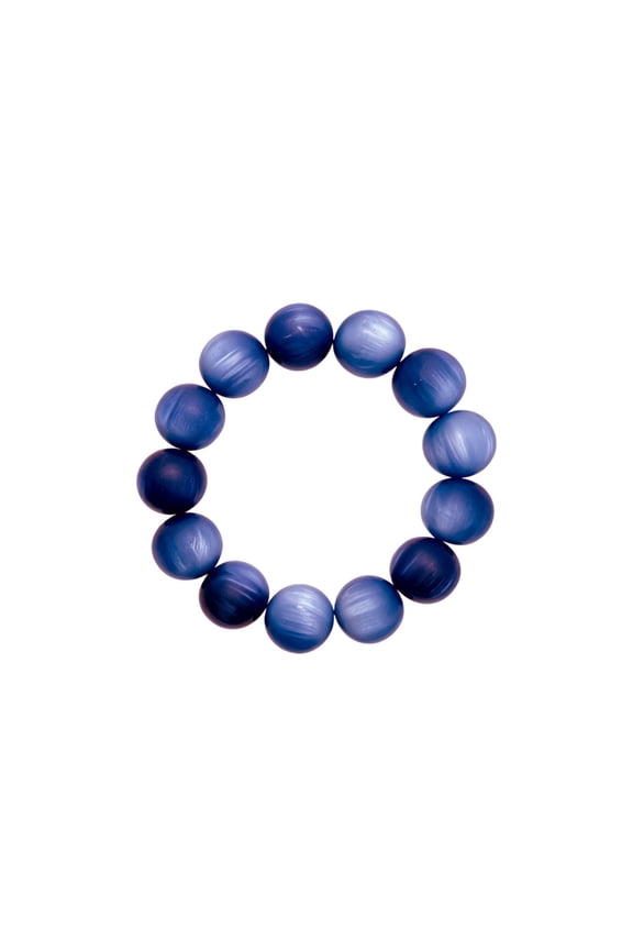 Chunky 16mm Resin Matt Cat Eye Bead Bracelet, Boho Stackable Stretchy Beaded Statement Bracelet Summer Holiday Beach Jewelry for Women Men Vacation Accessory