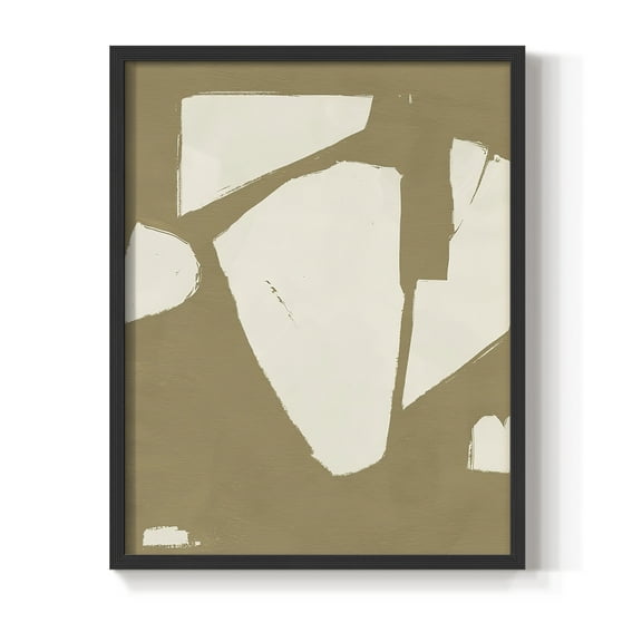 Chunky Abstract III Framed Print in Black Solid Wood Framed Print No Nail Hanging