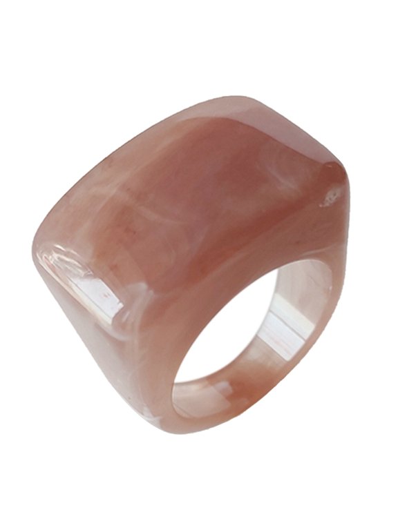 Chunky Acrylic Ring, Decorative Finger Jewelry, Unisex Joint Band