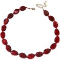 thumbnail image 1 of Chunky Beaded Choker Statement Necklace for Women - Acrylic Large Oval Waterdrop Geometric Beads Adjustable Chain Link Collar Strand Necklaces Exaggerated Boho Vacation Beach Jewelry Wedding Party, 1 of 4