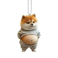 thumbnail image 1 of Chunky Belly Cat Car Charm & Keychain His Belly! Fun Dog/Cat Keychain Car Charm With A Big Belly, 1 of 9