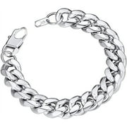Chunky Chain Bracelet Mens Stainless Steel Bracelet Miami Cuban Link Chain Bracelet 14MM Hand Chain
