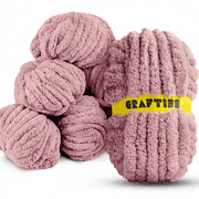 Pink Chunky Chenille Yarn for Blankets