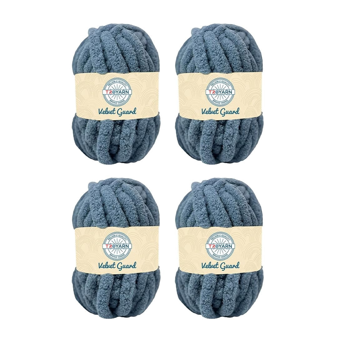 Chunky Chenille Yarn by Troyarn,Super Bulky, Soft, Fluffy Plush Yarn ...