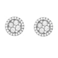 thumbnail image 1 of Chunky Circle VVS Moissanite Earrings .925 Sterling Silver, 1 of 1