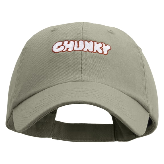 Chunky Embroidered Low Profile Washed Cap - Stone OSFM