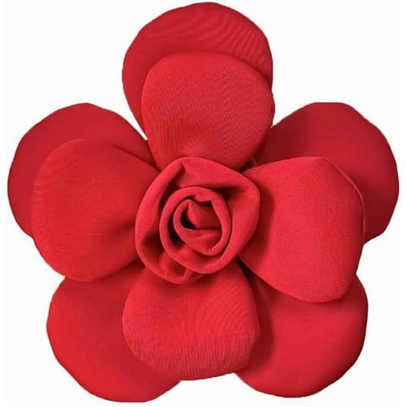 Chunky Fabric Flower Brooch Pin for Women Girls Fashion Dainty Layered Rose Camellia Flowers Corsage Boutonniere Brooches Lapel Pins Elegant Wedding Holiday Party Dress Accessories Jewelry
