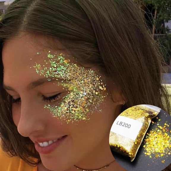 & Fine Glitter Powder Holographic/Metallic Monochrome Glitter Face Hair Nail Body Craft Glitter for Festivals, Parties, Resin Nail Art & DIY Projects Use