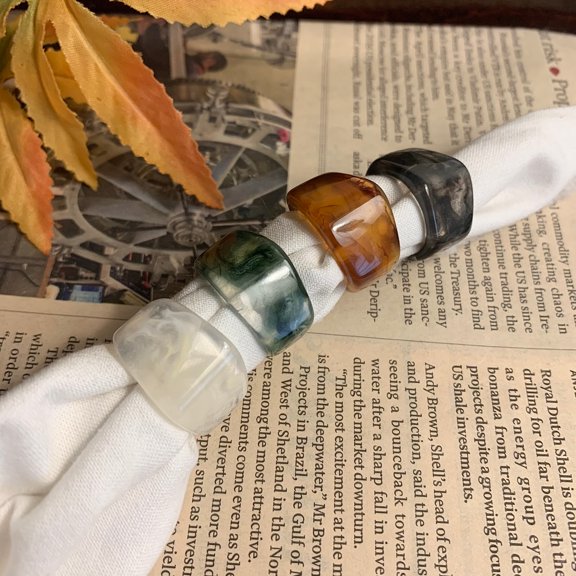 Chunky Geo Resin Ring