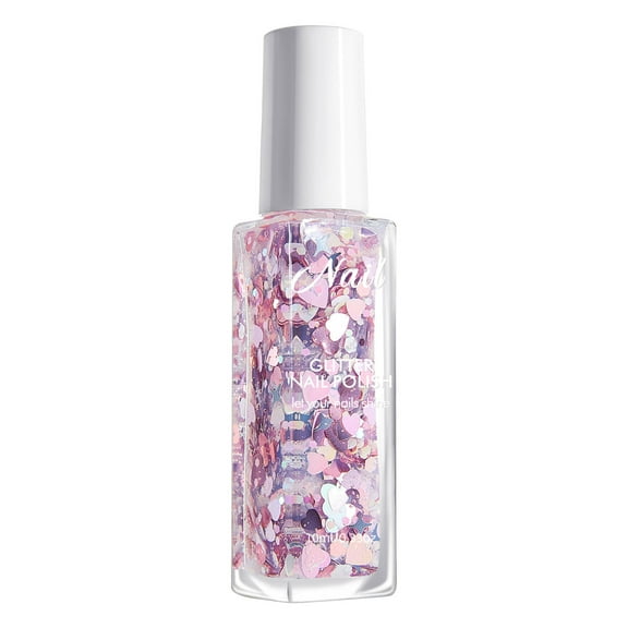 Chunky Glitter Christmas Nail Polish, Water Based Air Dry Rainbow Confetti Nail Polish, Long Lasting Holiday Glitter Nailpolish for Women Girls, 10g, Christmas Colors