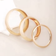 Chunky Gold Bangle Bracelets Set, 14k Gold Plated Stackable Cuff Bangles, Trendy Statement Cuff Bracelet Stack Fashion Jewelry Gifts