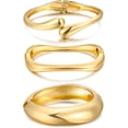 thumbnail image 1 of Chunky Gold Bangle Bracelets for Women, Dainty 14k Gold Plated Big Stackable Bangles Set, Trendy Statement Cuff Bracelet Stack Fashion Jewelry Christmas Gifts, 1 of 5