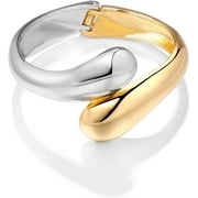 KASAKI Chunky Gold Cuff Bangle Bracelets For Women Statement Minimalist Thick Gold Hinge Wrist Cuff Bracelets For Women Trendy Jewelry