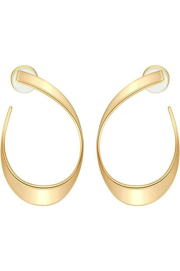 Chunky Gold Earrings for Women Lightweight Teardrop 925 Sterling Silver Large Gold Plated Waterdrop Earrings