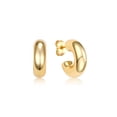 thumbnail image 1 of AFFY Chunky Gold Hoop Earrings for Women Hoop Lightweight Hollow Earrings 14K Yellow Gold over Silver, 1 of 6