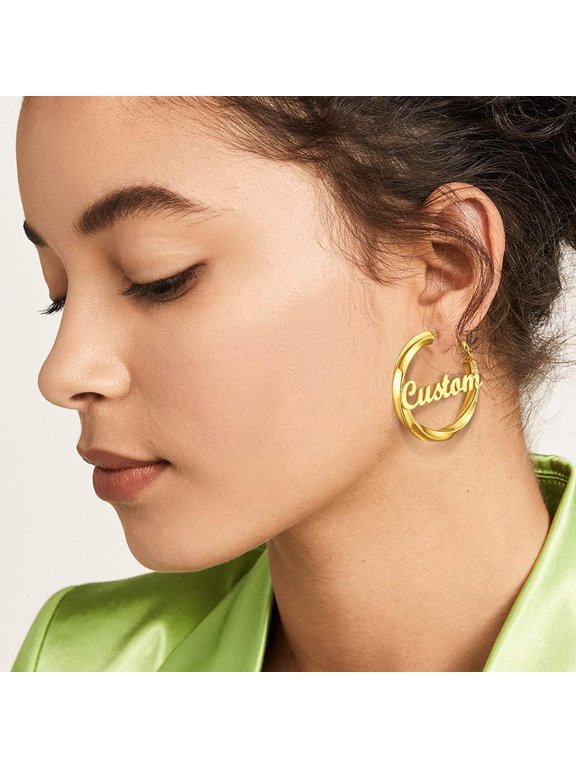 Chunky Gold Hoop Earrings For Women Lightweight Tear Op Dupes Earrings 925 Sterling Silver Post Large Op Earrings Gold Plated Water Op Earrings Trendy Jewelry For Women[o4578]