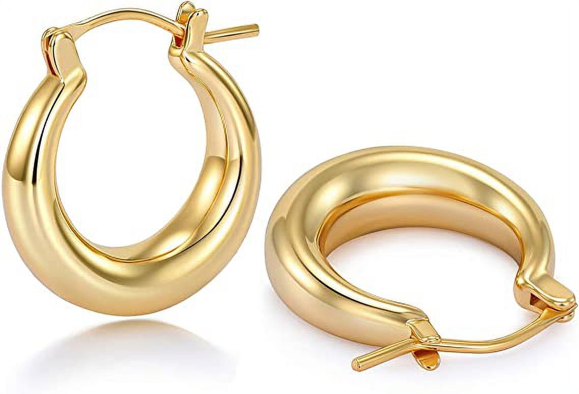 18k White Gold Small Hoop Earring | Alluring Body