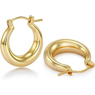 14k Gold Plated Tiny Earrings Small Huggie Hoop Earrings Simple ...