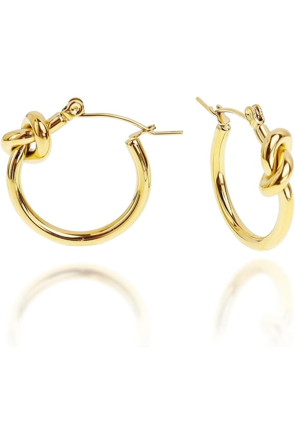 Chunky Gold Hoop Huggie Earrings for Women – Large Sparkly Rhinestone Crystal Circle Hoops Hypoallergenic Statement Wedding Bridal Prom Jewelry Gift