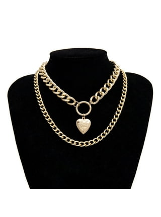 Chunky lock necklace hot sale