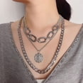 thumbnail image 1 of Chunky Gold Necklaces For Women,Multilayer Punk 80S Hip Hop Necklace,Layered Cuban Link Chain Statement Necklace 90S Freaknik Outfit Accessories For Women[o6179], 1 of 1