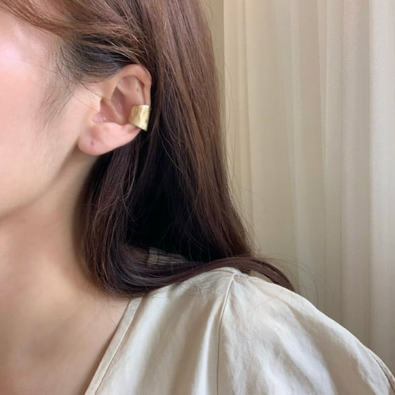 Chunky Gold Silver Wide Ear Cuff