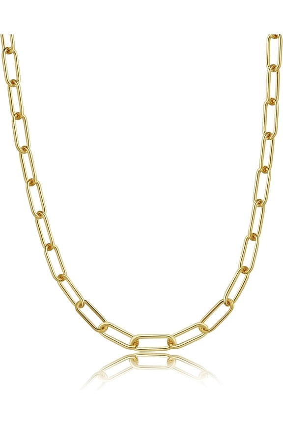 Chunky Gold Toggle Necklace 18K Gold Plated Pearl Vintage Paper Clip Link Chain Shining Twisted Rope Cuban Choker Toggle Bar Clasp Necklaces For Women[o7876]