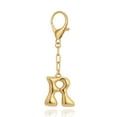 thumbnail image 1 of Chunky Initial Letter Keychain for Women Gold Bubble Letter A Bag Charm Purse Charms for Handbags Personalized Keyrings Accessories A, 1 of 8