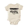 thumbnail image 1 of Chunky Is The New Hunky Baby Boy Girl Clothes Infant Bodysuit Cute Newborn Cute Baby Onesie, BABY BODYSUIT LAT 4424, 1 of 3