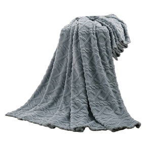 Chunky Knit Blanket Throw 40"x40", 100% Hand Knitted Chenille Throw Blanket, Small Soft Thick Yarn Cable Knit Blanket, Cute Rope Knot Crochet Throw Blankets for Couch Bed Sofa (Antique Red)