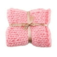 thumbnail image 1 of Chunky Knit Blanket Throw, Soft Acrylic Fibres Throw Blanket, Handmade Thick Cable Knit Crochet Blanket, Large Knit Blanket Chunky Yarn, Rope Knot Throw Blanket for Couch Home Decor, 1 of 5