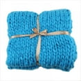 thumbnail image 1 of Chunky Knit Blanket Woven Hand Knitted Sofa Bed Throw Blanket for Bedroom Dark Gray/yellow/sky Blue/blue/khaki/grey/pink/white, 1 of 10