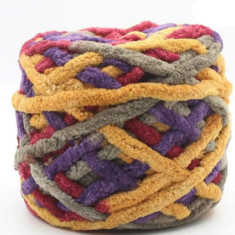 Buryeah 8 Skeins Soft Chenille Yarn 437 Yards Velvet Blanket Yarn Thick  Fluffy Plush Yarn for Crocheting Hand Knitting Weaving Sweater Shawl Scarf