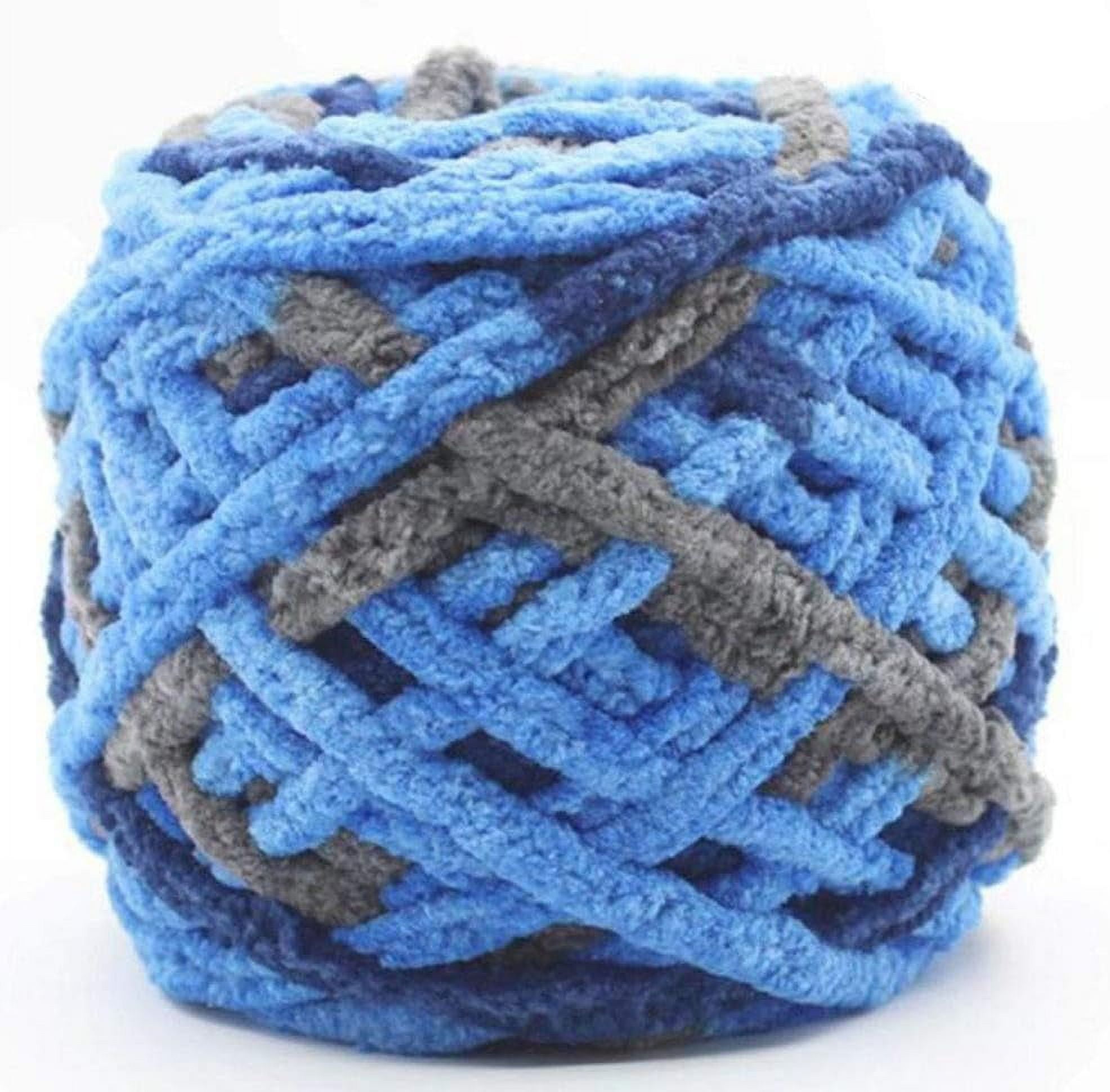 Chunky Knit Chenille Yarn Soft Velvet Yarn Crochet Knitting Blanket