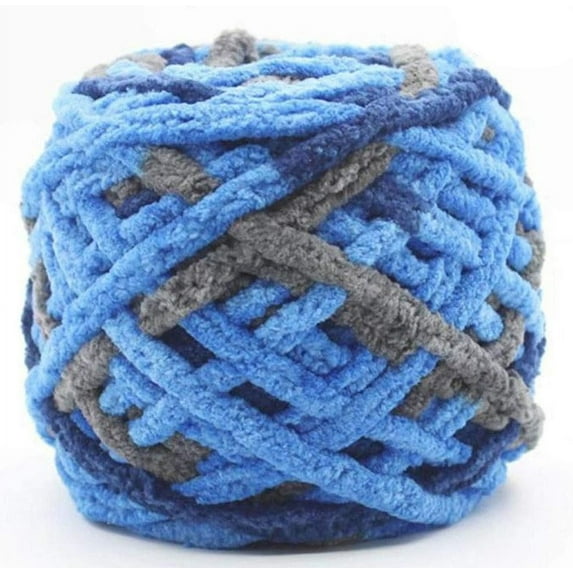Chunky Knit Chenille Yarn Soft Velvet Yarn Crochet Knitting Blanket Yarn DIY Craft for Knit Sweaters, Blankets, Shoes, Scarves, Clothes