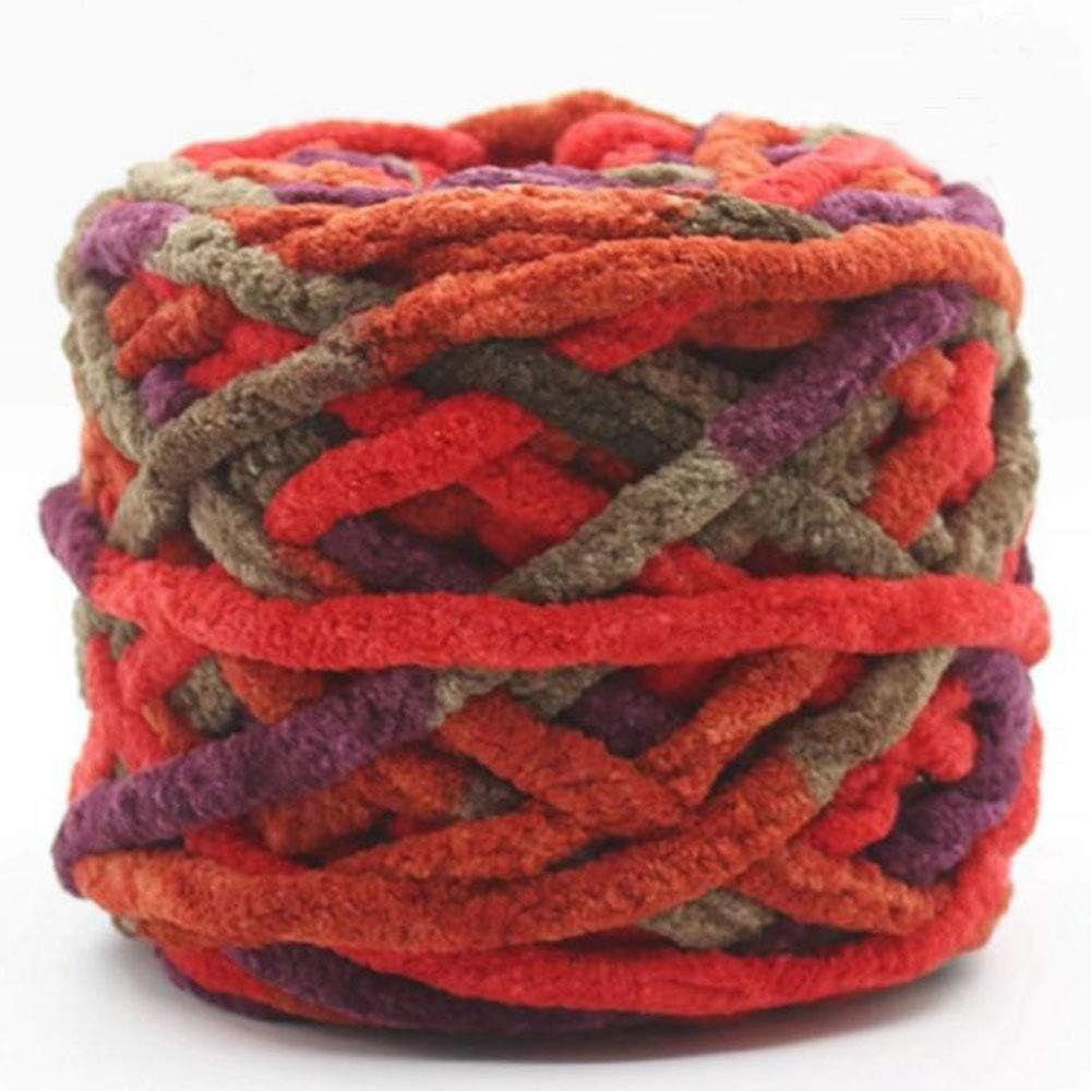 Pink/Red Theme Soft Velvet Chenille Yarn for Crocheting - Super